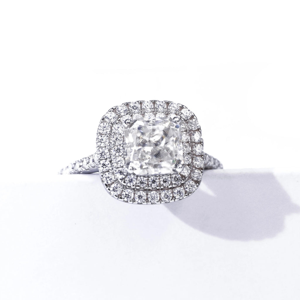 Tianyu Gems Handmade 925 Silver Jewelry Wholesale Radiant Cut Moissanite Diamond 18K Gold Plated Engagement Wedding Women Ring - Cozy & Co. Market
