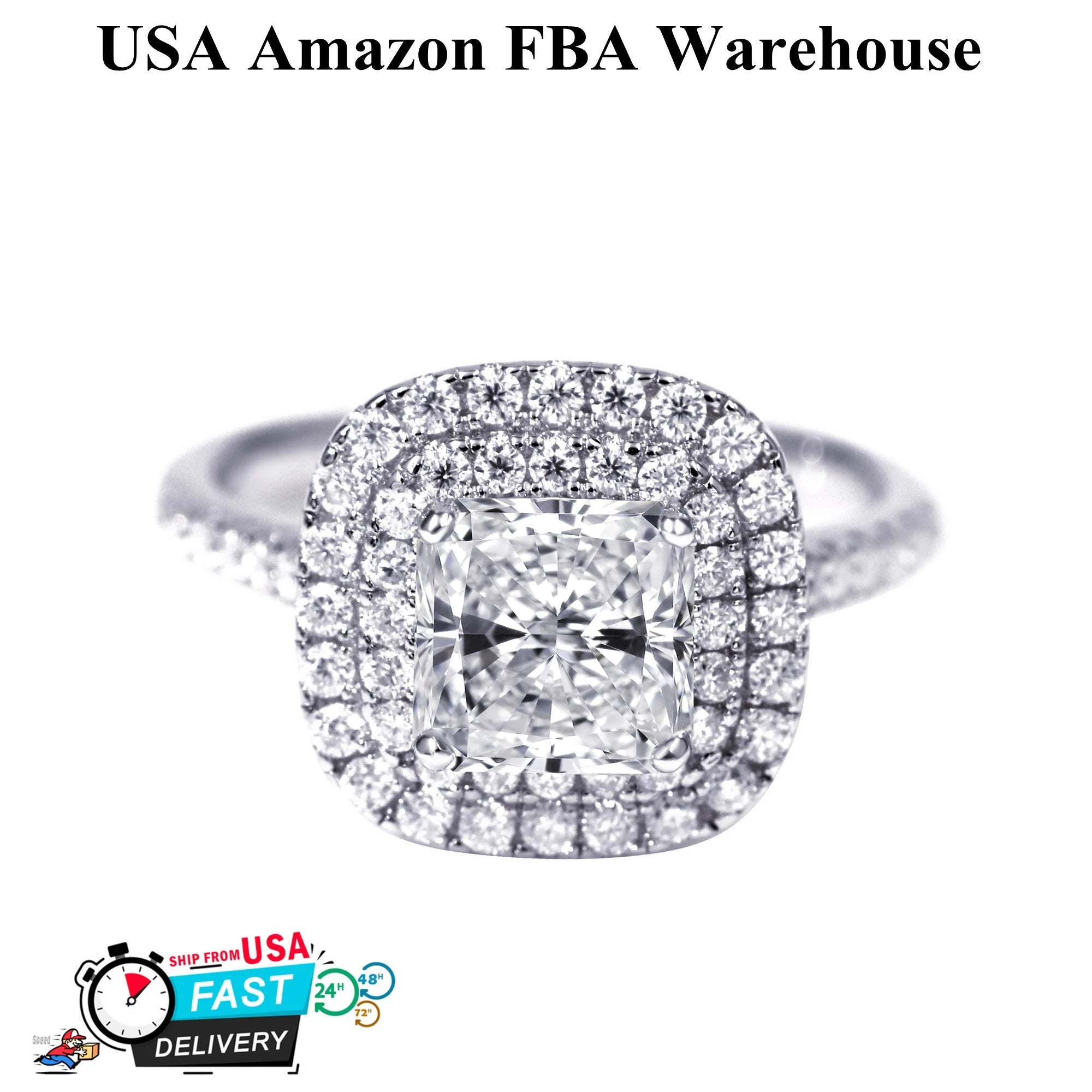Tianyu Gems Handmade 925 Silver Jewelry Wholesale Radiant Cut Moissanite Diamond 18K Gold Plated Engagement Wedding Women Ring - Cozy & Co. Market