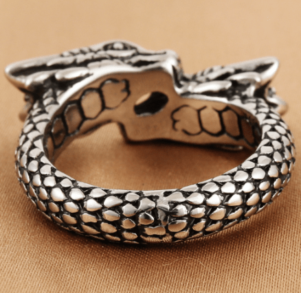 Titanium Steel Retro Chinese Dragon Ring (European & American) - Cozy & Co. Market