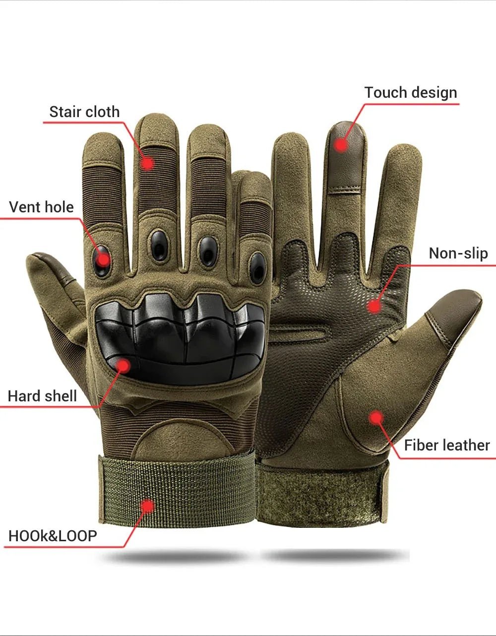 Touch Screen Motorcycle Gloves Spring Summer Breathable Full Finger Motorbike Riding Moto Gloves for Motocross - Cozy & Co. Market