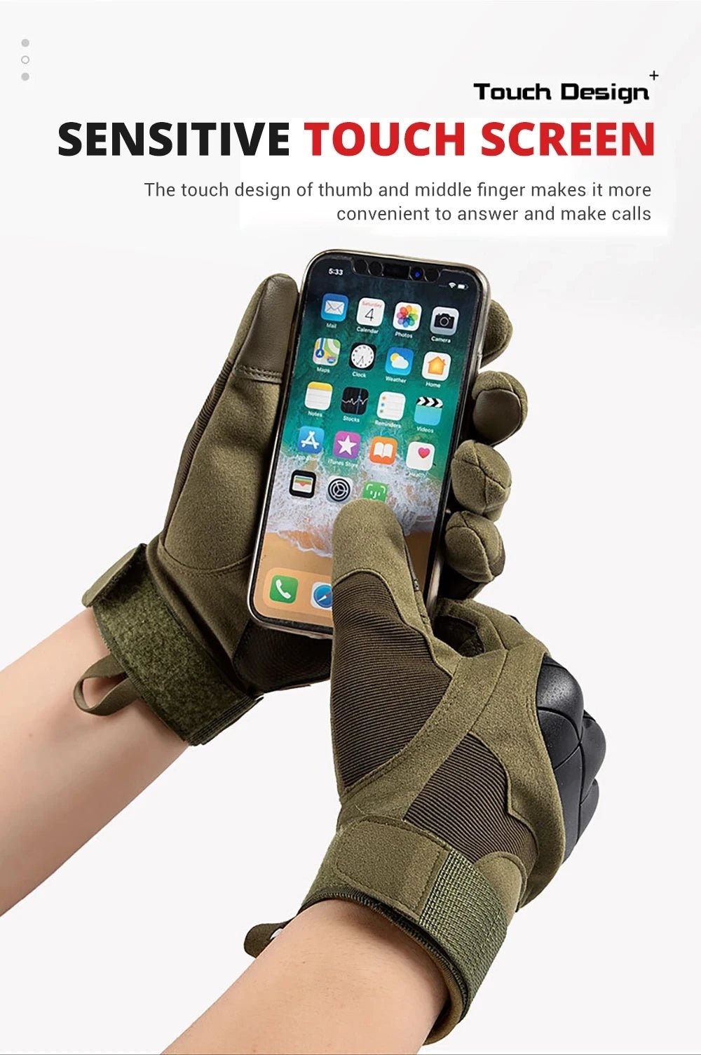 Touch Screen Motorcycle Gloves Spring Summer Breathable Full Finger Motorbike Riding Moto Gloves for Motocross - Cozy & Co. Market