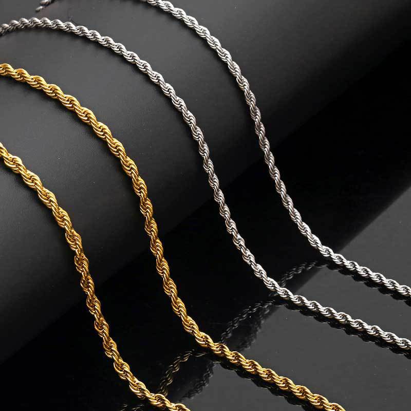 Trendy 18K Gold Plated Stainless Steel Twist Chain Necklace - Cozy & Co. Market