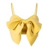 TWOTWINSTYLE Square Collar Sleeveless Backless Pullover Patchwork Bow Women Vest Tank Yellow Crop Tops - Cozy & Co. Market