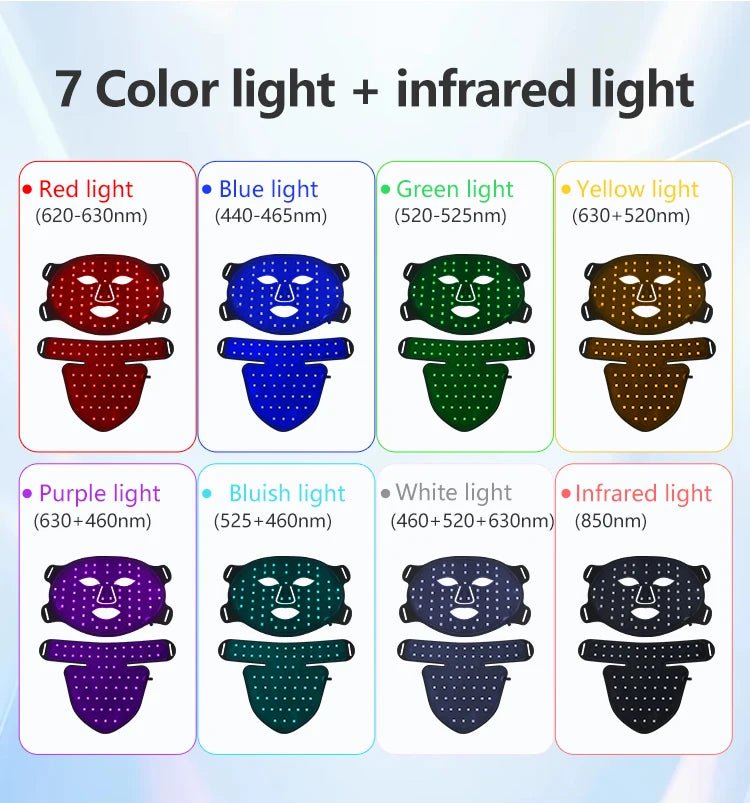 Ubilli Silicone Led Face Mask 8 Colors Red Light Therapy Infrared Flexible Soft Mask Led Therapy Anti Aging Advanced Photon Mask - Cozy & Co. Market