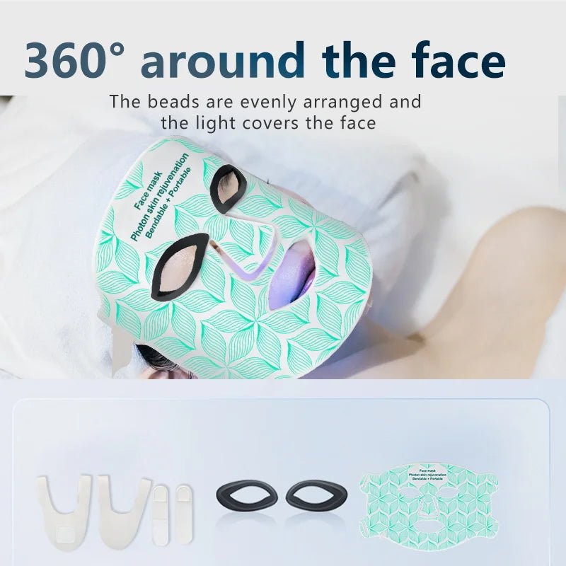 Ubilli Silicone Led Face Mask 8 Colors Red Light Therapy Infrared Flexible Soft Mask Led Therapy Anti Aging Advanced Photon Mask - Cozy & Co. Market