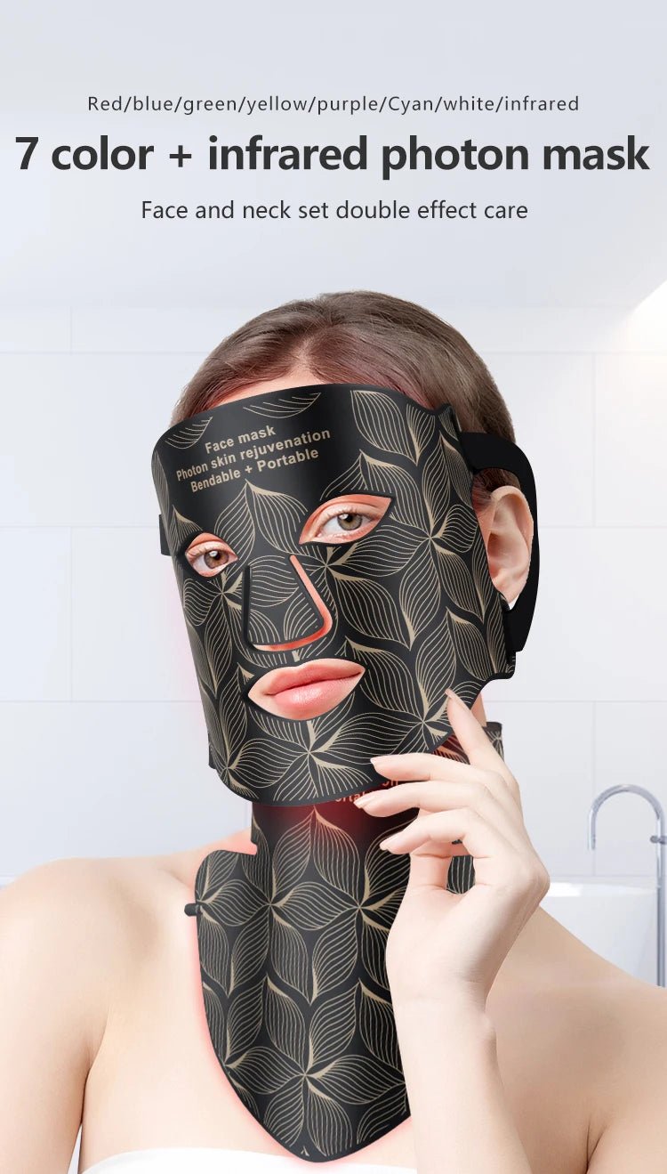 Ubilli Silicone Led Face Mask 8 Colors Red Light Therapy Infrared Flexible Soft Mask Led Therapy Anti Aging Advanced Photon Mask - Cozy & Co. Market