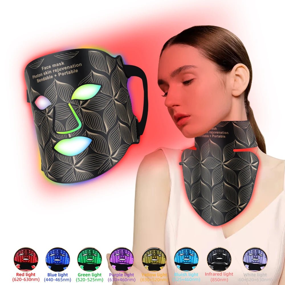 Ubilli Silicone Led Face Mask 8 Colors Red Light Therapy Infrared Flexible Soft Mask Led Therapy Anti Aging Advanced Photon Mask - Cozy & Co. Market