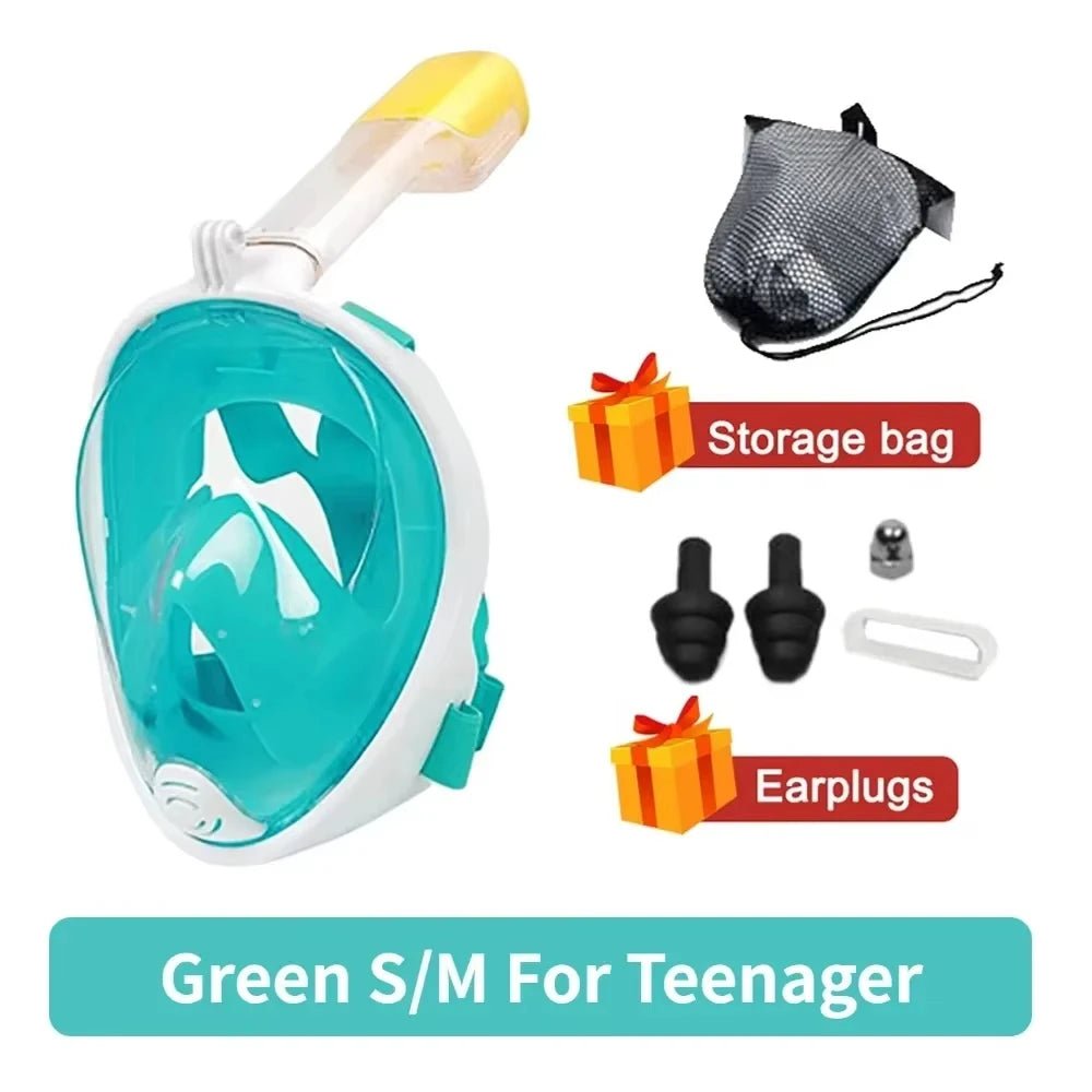 Underwater Scuba Anti Fog XIAOTREE Full Face Diving Mask Snorkeling Respiratory Masks Safe Waterproof Swimming Equipment - Cozy & Co. Market