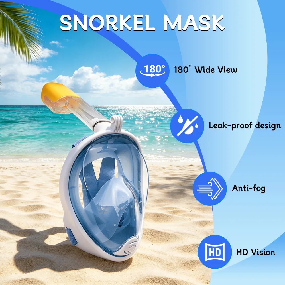 Underwater Scuba Anti Fog XIAOTREE Full Face Diving Mask Snorkeling Respiratory Masks Safe Waterproof Swimming Equipment - Cozy & Co. Market