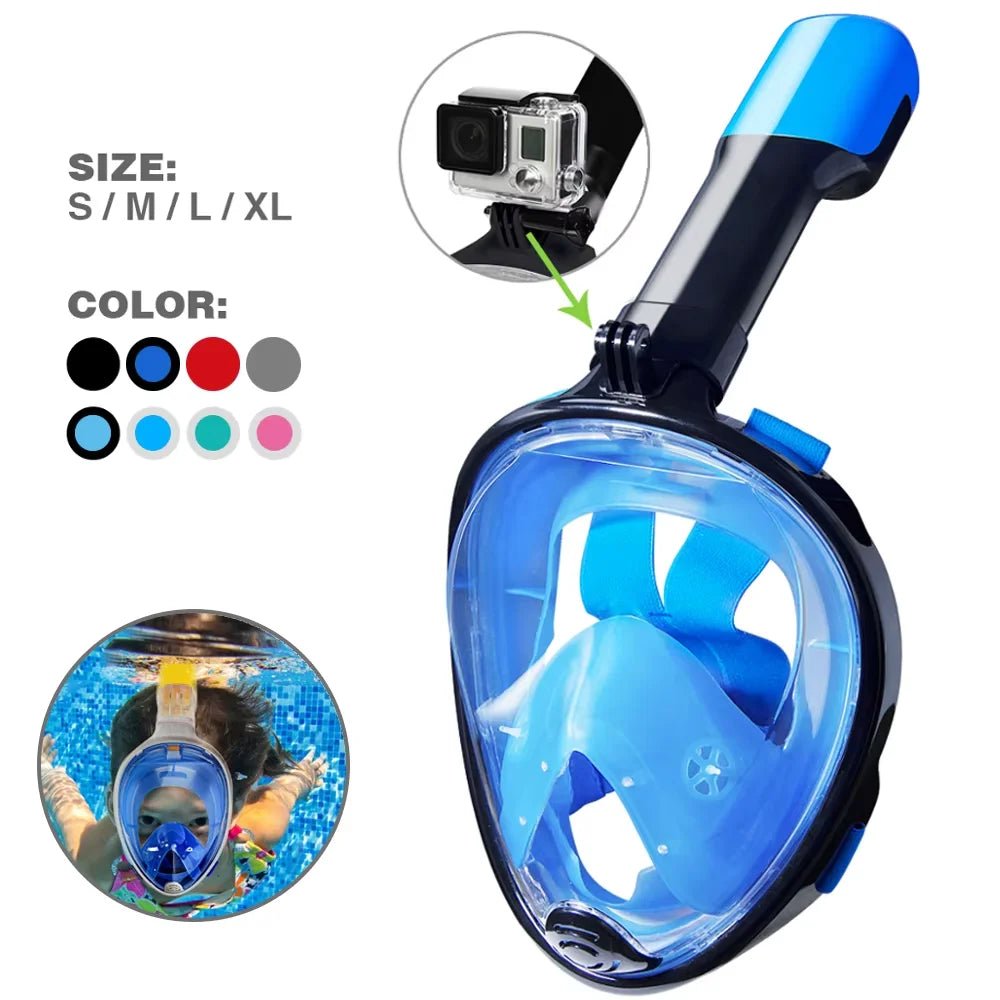 Underwater Scuba Anti Fog XIAOTREE Full Face Diving Mask Snorkeling Respiratory Masks Safe Waterproof Swimming Equipment - Cozy & Co. Market