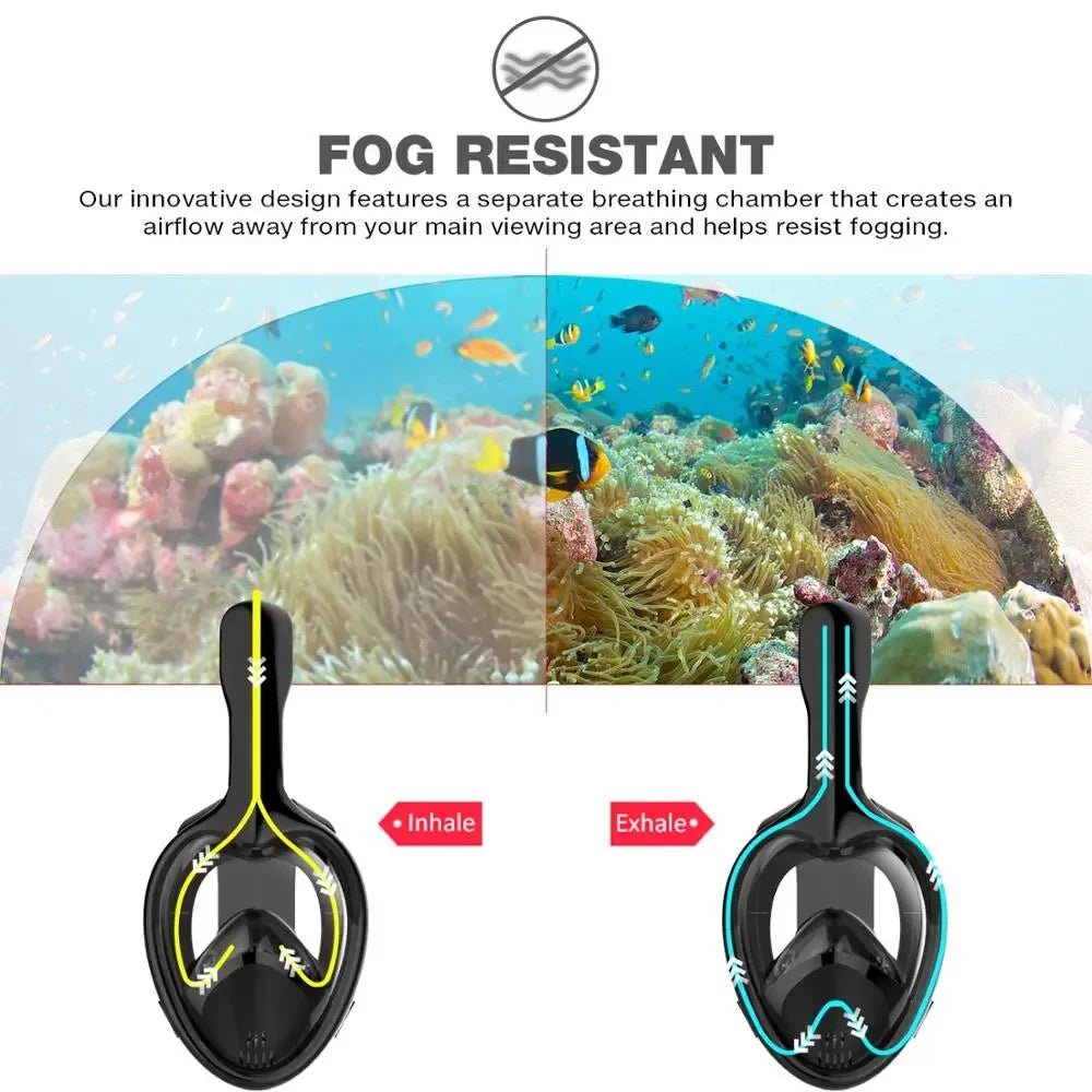 Underwater Scuba Anti Fog XIAOTREE Full Face Diving Mask Snorkeling Respiratory Masks Safe Waterproof Swimming Equipment - Cozy & Co. Market