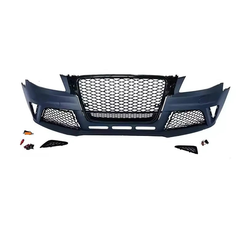 Upgrade RS4 Style Bumper Body Kit Front Bumper Honeycomb Grille Bumper for Audi 08-12 A4 S4 B8 - Cozy & Co. Market