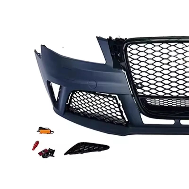 Upgrade RS4 Style Bumper Body Kit Front Bumper Honeycomb Grille Bumper for Audi 08-12 A4 S4 B8 - Cozy & Co. Market