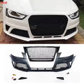 Upgrade RS4 Style Bumper Body Kit Front Bumper Honeycomb Grille Bumper for Audi 08-12 A4 S4 B8 - Cozy & Co. Market