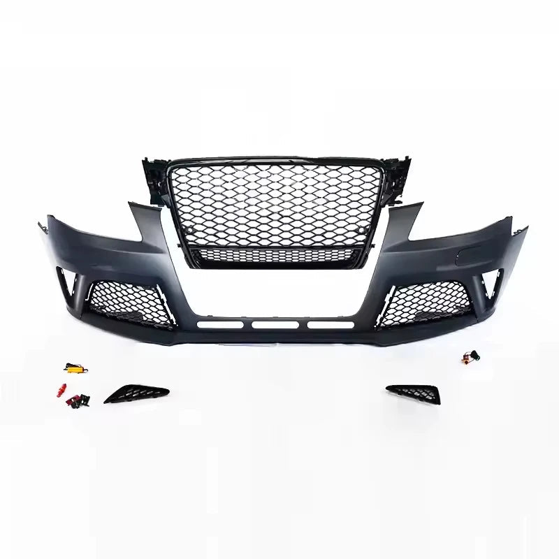 Upgrade RS4 Style Bumper Body Kit Front Bumper Honeycomb Grille Bumper for Audi 08-12 A4 S4 B8 - Cozy & Co. Market