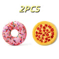 US LOCAL STOCK Hiphoppet Durable Dog Toys with Built-in Squeakers Featuring Plush Pizza and Donut Designs for Chewers - Cozy & Co. Market