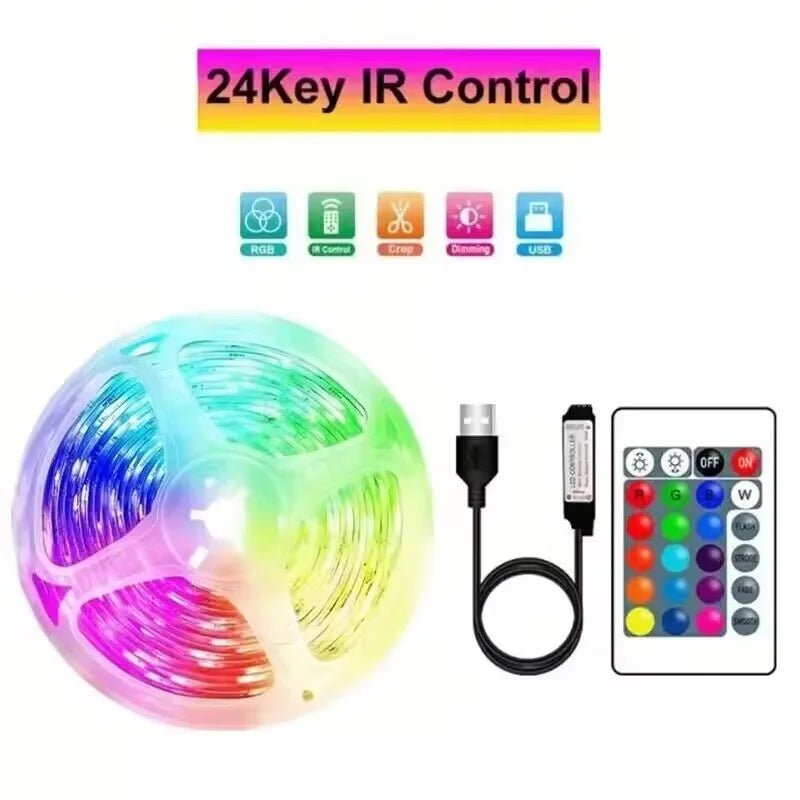 USB LED Strip Lights — TV Backlight & Room Glow Tape (1–5m) - Cozy & Co. Market