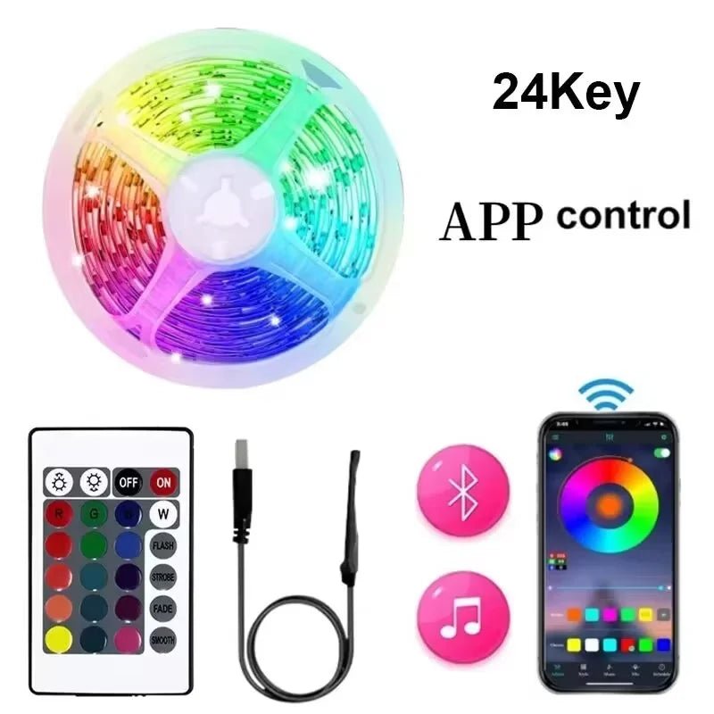 USB LED Strip Lights — TV Backlight & Room Glow Tape (1–5m) - Cozy & Co. Market
