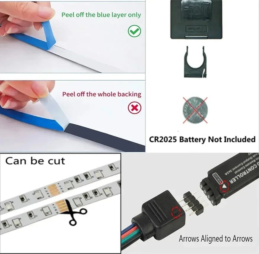 USB LED Strip Lights — TV Backlight & Room Glow Tape (1–5m) - Cozy & Co. Market