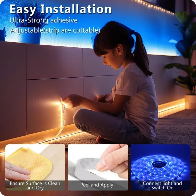 USB LED Strip Lights — TV Backlight & Room Glow Tape (1–5m) - Cozy & Co. Market