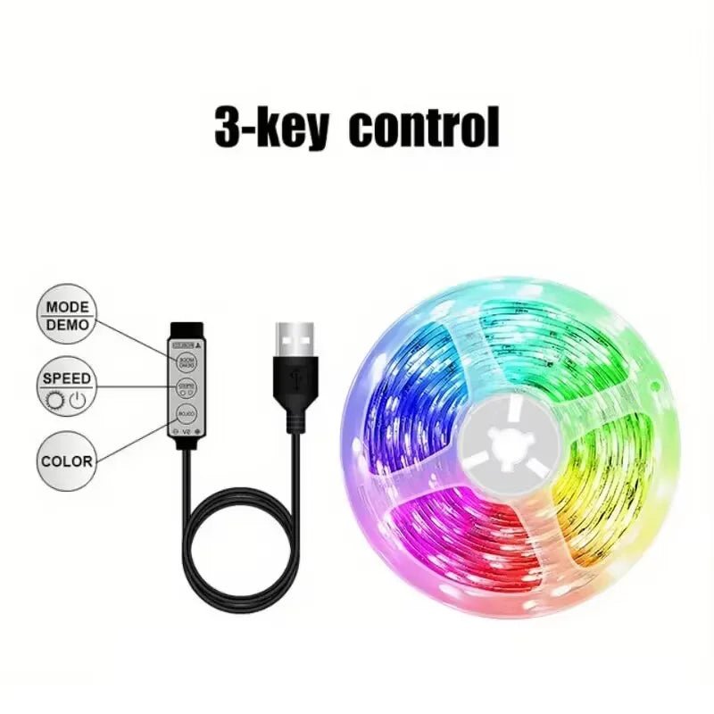 USB LED Strip Lights — TV Backlight & Room Glow Tape (1–5m) - Cozy & Co. Market