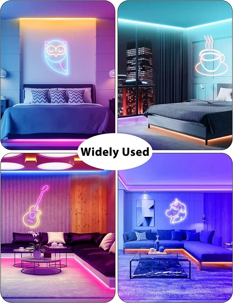 USB RGB LED Neon Rope Lights,Control with Remote,5V Flexible Led Rope Lights,RGB Neon Lights,Gaming Led Neon Strip Lights - Cozy & Co. Market
