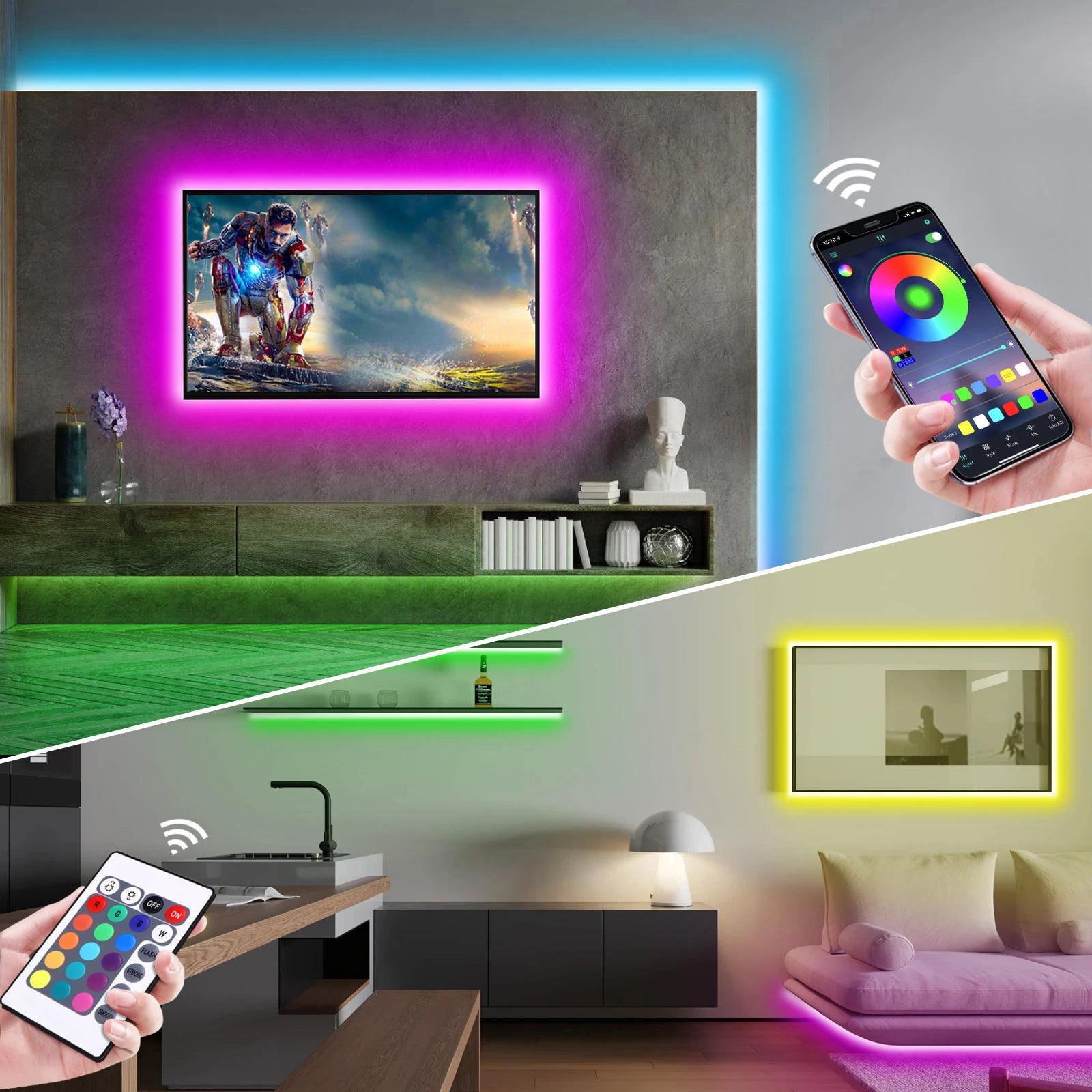 USB RGB Neon LED Strip 1M 2M 3M 5M WiFi 5V RGB Strip Work With Tuya App/Smart Life/Alexa for Game Home Neon Decor Lighting - Cozy & Co. Market