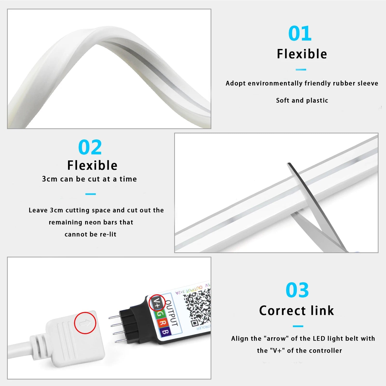 USB RGB Neon LED Strip 1M 2M 3M 5M WiFi 5V RGB Strip Work With Tuya App/Smart Life/Alexa for Game Home Neon Decor Lighting - Cozy & Co. Market