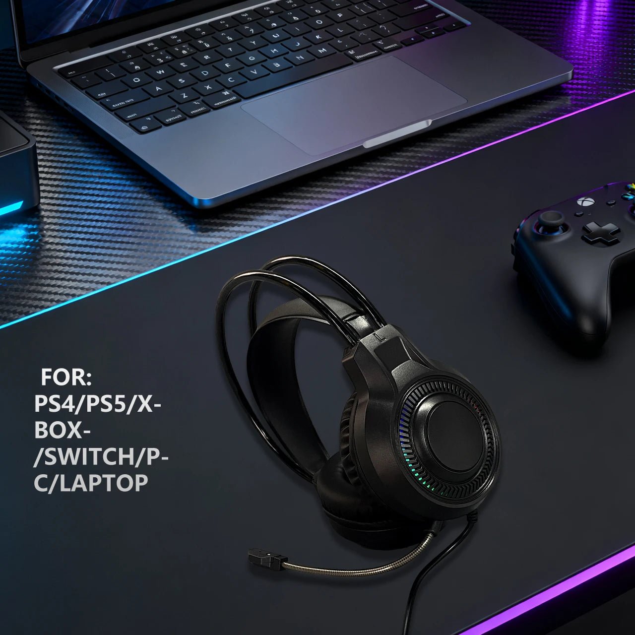 V6S has wired headphones gaming, computer, music Fits online courses, conferences, birthdays. Works with PS4/PS5/Xbox/Switch/ - Cozy & Co. Market