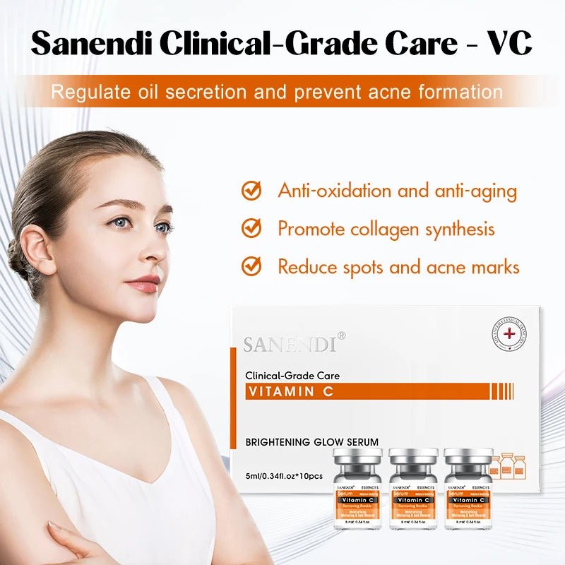 Vitamin C Hyaluronic acid Six Peptide Snail Mucin Facial Serum for Skin Care Apply Dr.Pen ACNE Solution Moisturizing 10Vials - Cozy & Co. Market
