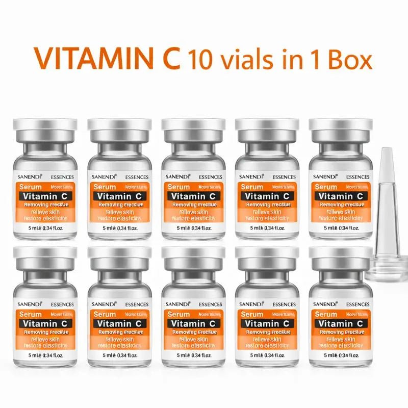 Vitamin C Hyaluronic acid Six Peptide Snail Mucin Facial Serum for Skin Care Apply Dr.Pen ACNE Solution Moisturizing 10Vials - Cozy & Co. Market