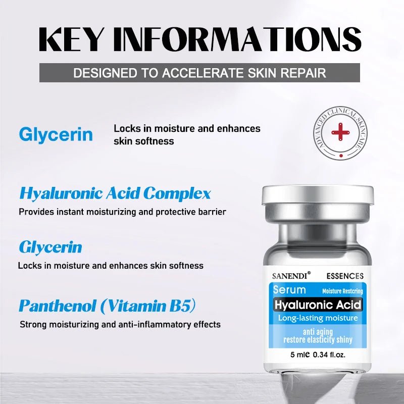Vitamin C Hyaluronic acid Six Peptide Snail Mucin Facial Serum for Skin Care Apply Dr.Pen ACNE Solution Moisturizing 10Vials - Cozy & Co. Market