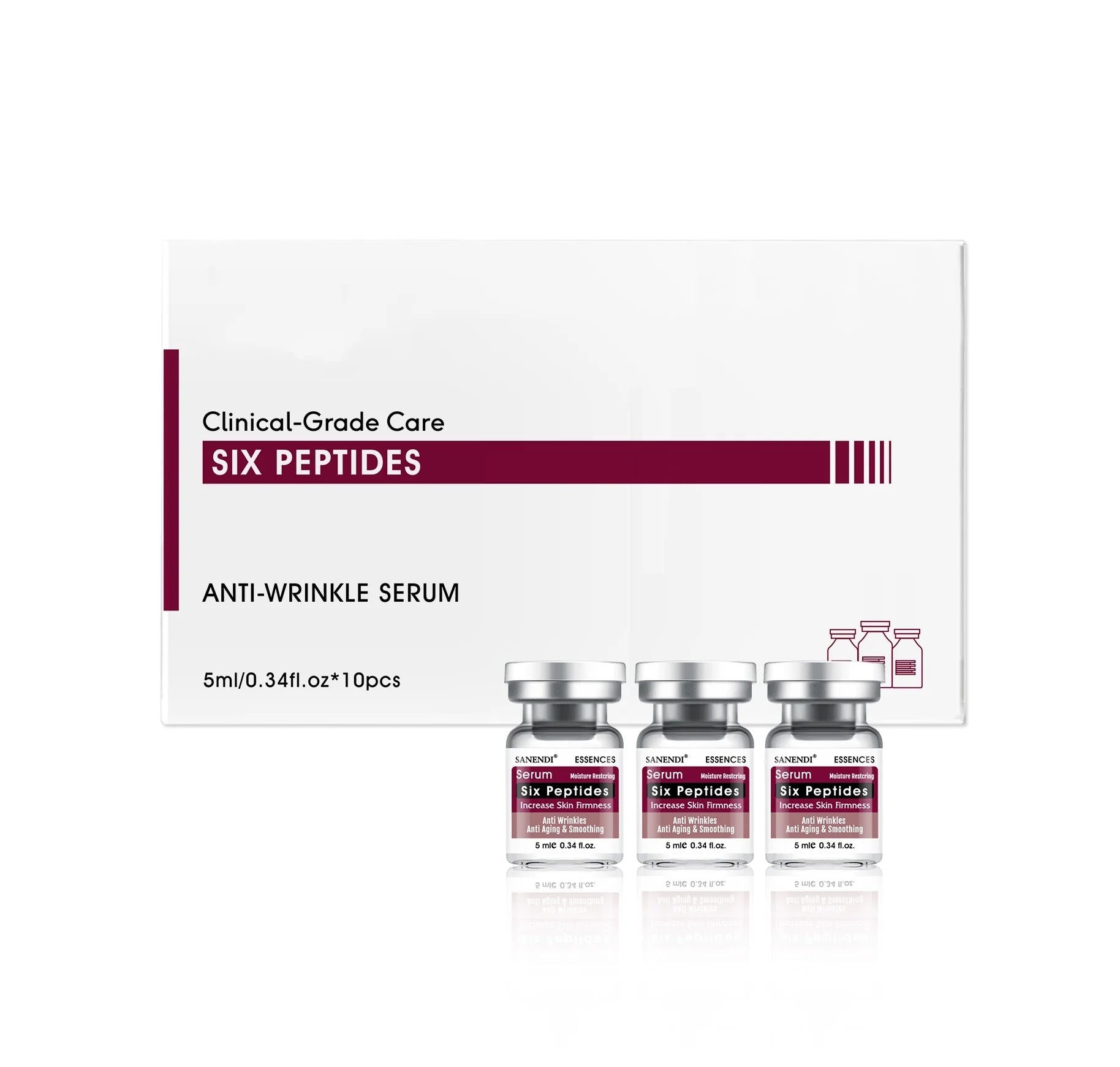 Vitamin C Hyaluronic acid Six Peptide Snail Mucin Facial Serum for Skin Care Apply Dr.Pen ACNE Solution Moisturizing 10Vials - Cozy & Co. Market