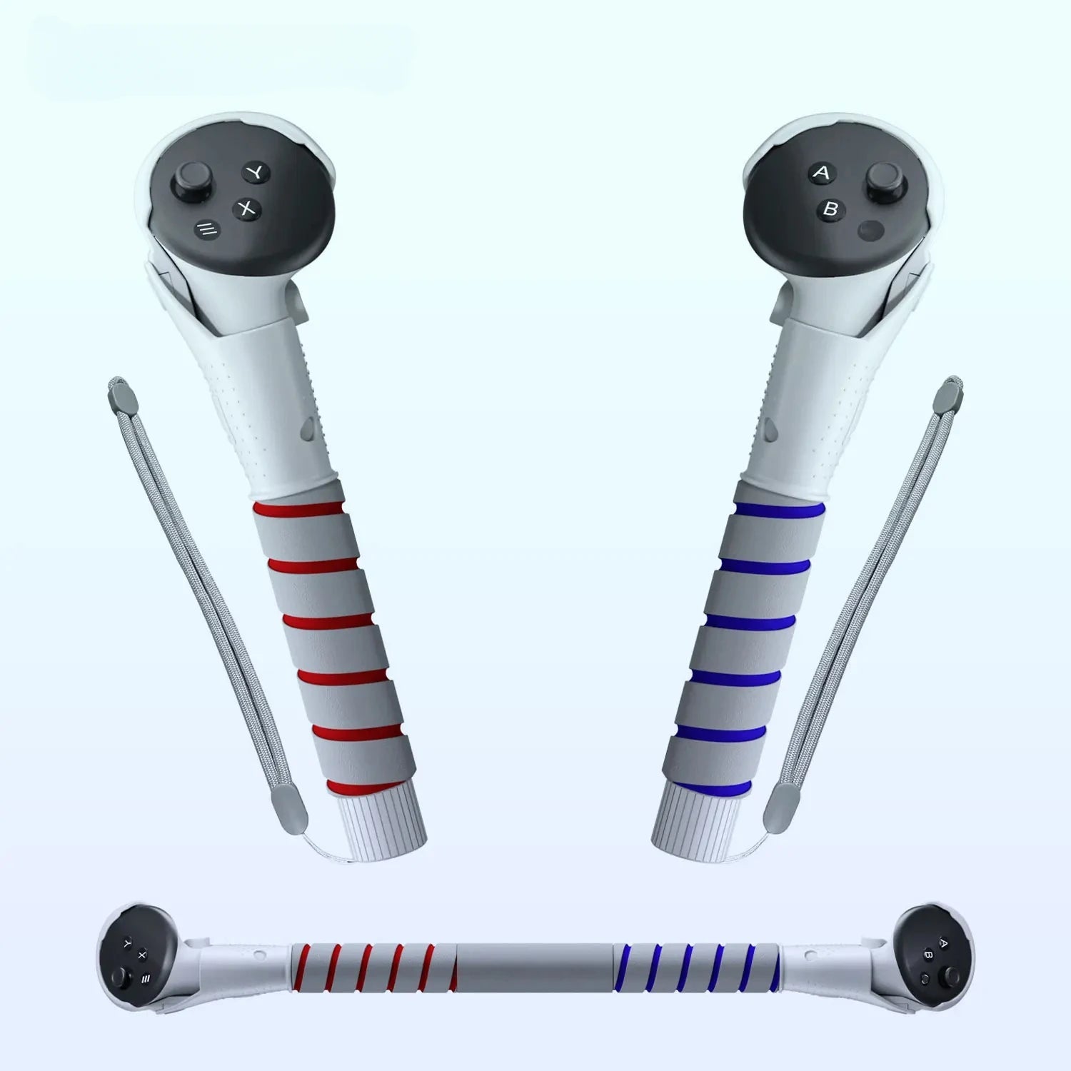 VR Games Handle For Meta Quest 3/Quest 3S Controller Long Arms Grips Playing Baseball Beat Saber Enhance VR Gaming Accessories - Cozy & Co. Market