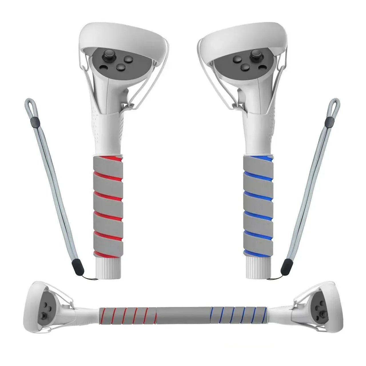 VR Games Handle For Meta Quest 3/Quest 3S Controller Long Arms Grips Playing Baseball Beat Saber Enhance VR Gaming Accessories - Cozy & Co. Market