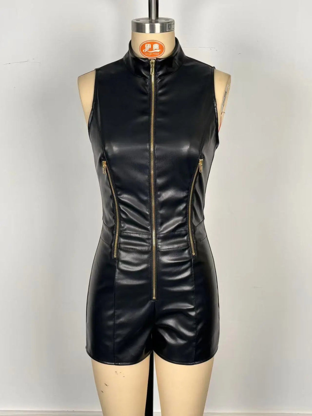 W0533-spring Summer 2026 Fashion Women Ladies Clothing Zipper Sleeveless Sexy Slim Fit Black Jumpsuit Shorts Street Wear - Cozy & Co. Market