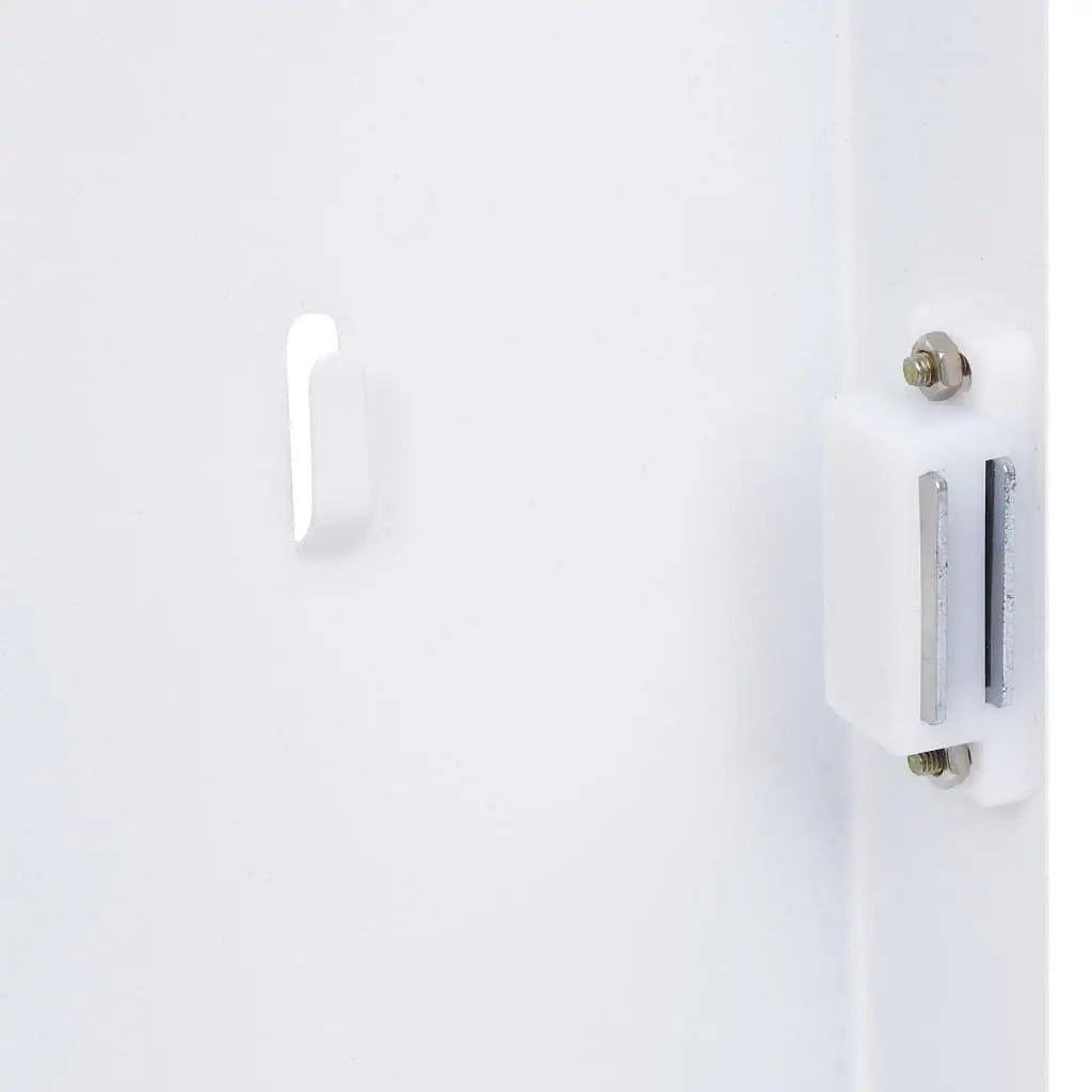 W2B VidaXL White 13.8"x13.8"x1.6" Key Box with Magnetic Board for Home Storage & Organization - Cozy & Co. Market