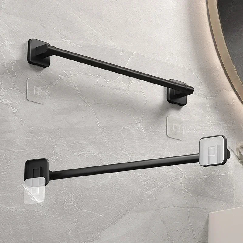 Wall Mounted Towel Rack Bathroom Storage Rack No Drilling Bathroom Horizontal Bar Towel Rack Kitchen Bathroom Accessories - Cozy & Co. Market