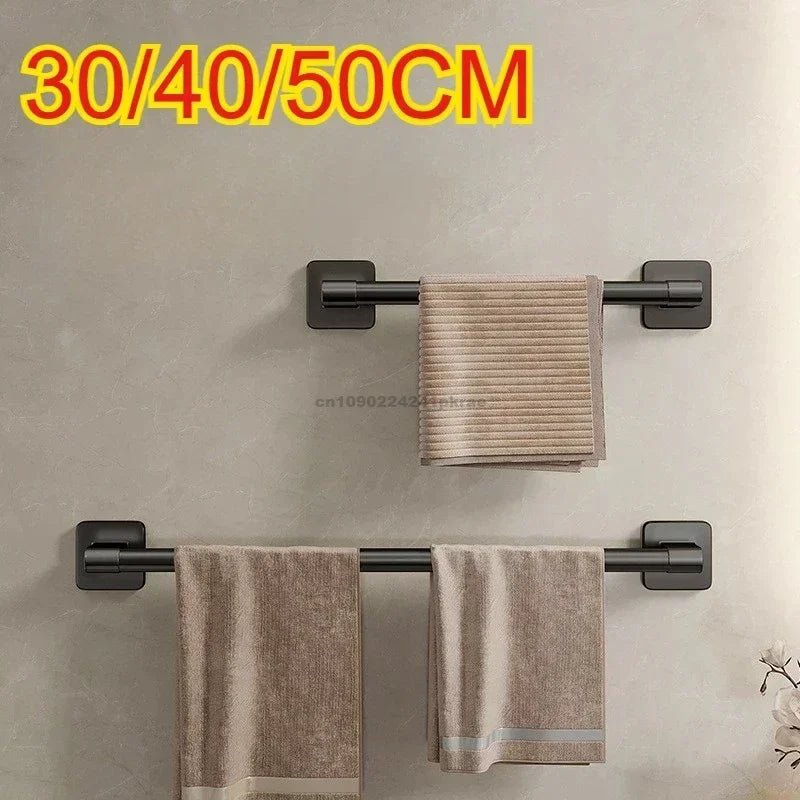 Wall Mounted Towel Rack Bathroom Storage Rack No Drilling Bathroom Horizontal Bar Towel Rack Kitchen Bathroom Accessories - Cozy & Co. Market