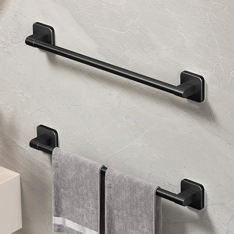 Wall Mounted Towel Rack Bathroom Storage Rack No Drilling Bathroom Horizontal Bar Towel Rack Kitchen Bathroom Accessories - Cozy & Co. Market