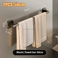 Wall Mounted Towel Rack Bathroom Storage Rack No Drilling Bathroom Horizontal Bar Towel Rack Kitchen Bathroom Accessories - Cozy & Co. Market