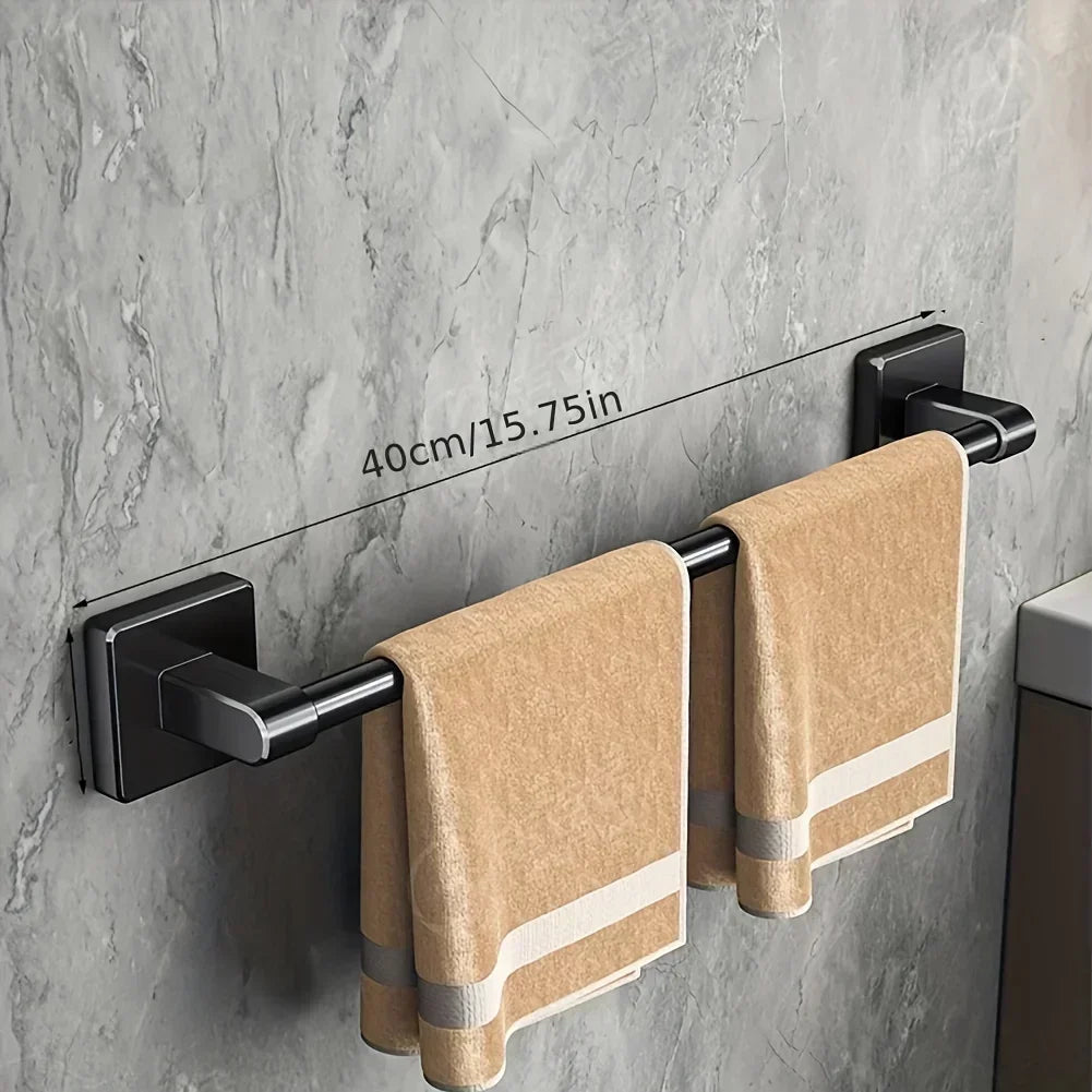 Wall Mounted Towel Rack Bathroom Storage Rack No Drilling Bathroom Horizontal Bar Towel Rack Kitchen Bathroom Accessories - Cozy & Co. Market