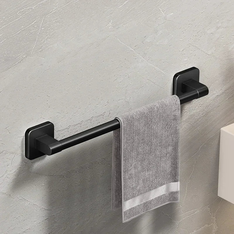 Wall Mounted Towel Rack Bathroom Storage Rack No Drilling Bathroom Horizontal Bar Towel Rack Kitchen Bathroom Accessories - Cozy & Co. Market