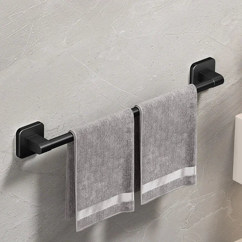 Wall Mounted Towel Rack Bathroom Storage Rack No Drilling Bathroom Horizontal Bar Towel Rack Kitchen Bathroom Accessories - Cozy & Co. Market