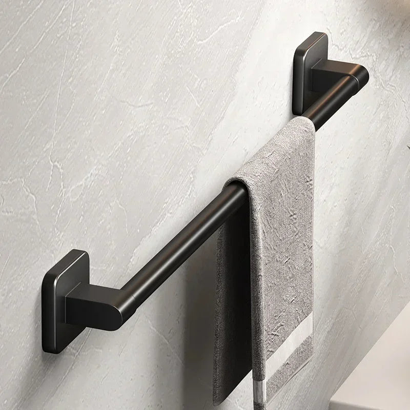 Wall Mounted Towel Rack Bathroom Storage Rack No Drilling Bathroom Horizontal Bar Towel Rack Kitchen Bathroom Accessories - Cozy & Co. Market