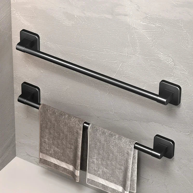 Wall Mounted Towel Rack Bathroom Storage Rack No Drilling Bathroom Horizontal Bar Towel Rack Kitchen Bathroom Accessories - Cozy & Co. Market