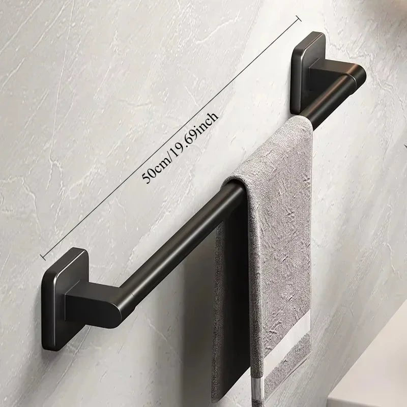 Wall Mounted Towel Rack Bathroom Storage Rack No Drilling Bathroom Horizontal Bar Towel Rack Kitchen Bathroom Accessories - Cozy & Co. Market