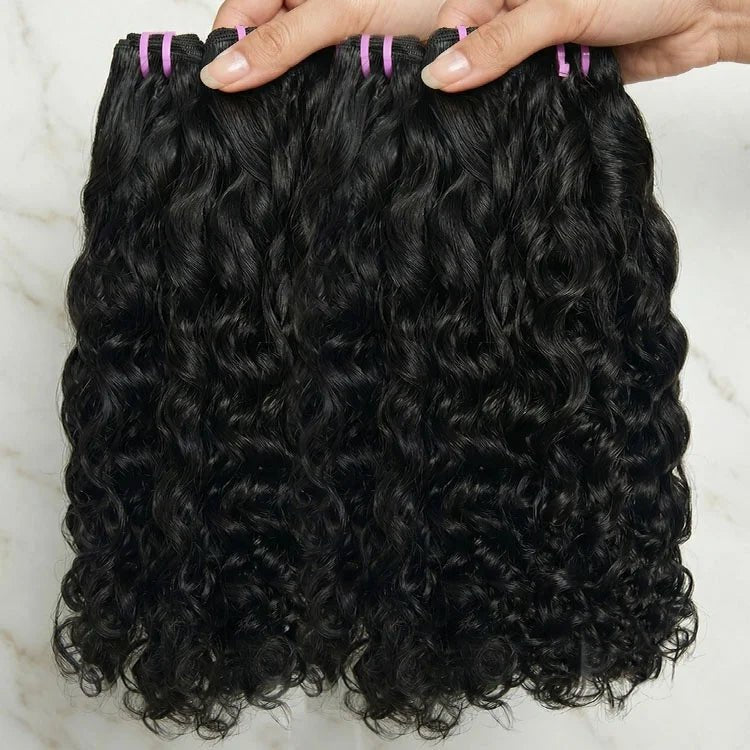 Wholesale Factory Price Raw Natural Wave Bundles Indian Hair 100% Raw Unprocessed Curly Natural Wave - Cozy & Co. Market