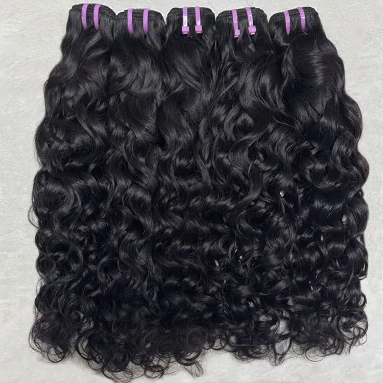 Wholesale Factory Price Raw Natural Wave Bundles Indian Hair 100% Raw Unprocessed Curly Natural Wave - Cozy & Co. Market