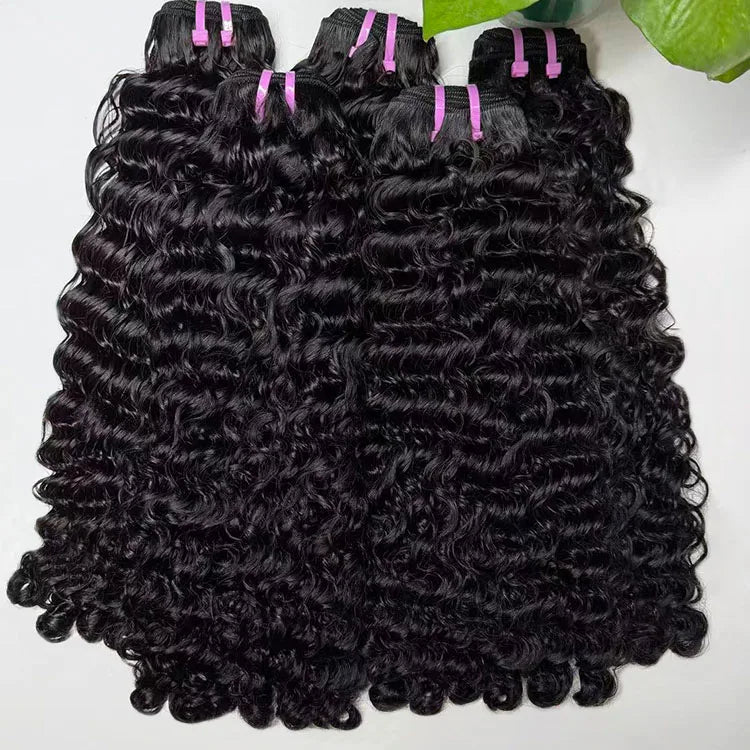 Wholesale Price Raw Burmese Curly Hair Bundles Raw Virgin Hair Vietnamese Burmese Curly Double Drawn Virgin Human Hair Bundles - Cozy & Co. Market